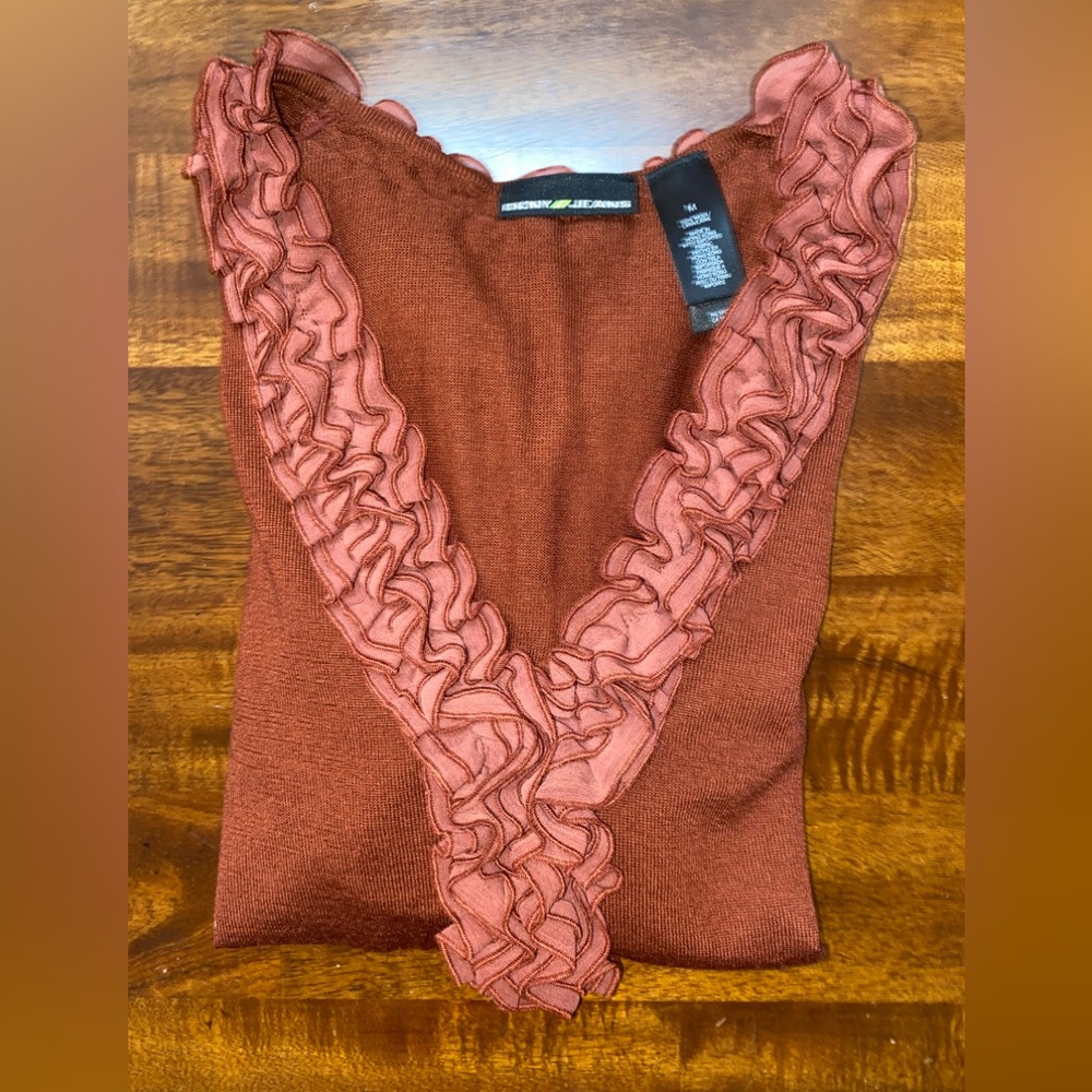 DKNY Jeans ruffle top